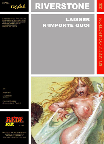 [Bédé Adult 228] Peter Riverstone [= Bernard Kamenoff] & Gustave Flaubert - Laisser n'importe quoi cover