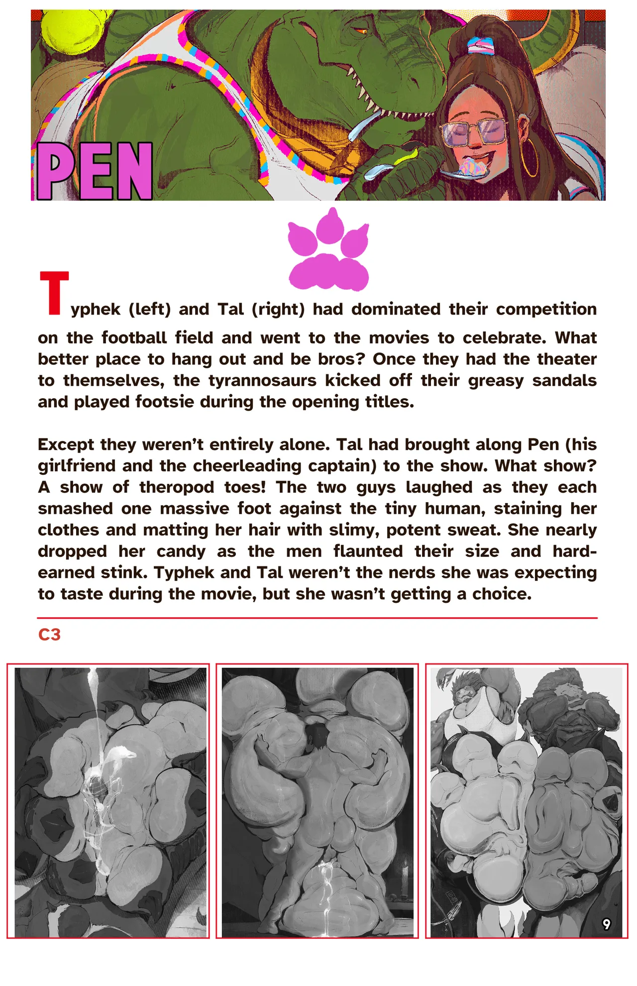Paws vs. Feet artbook page 9 full