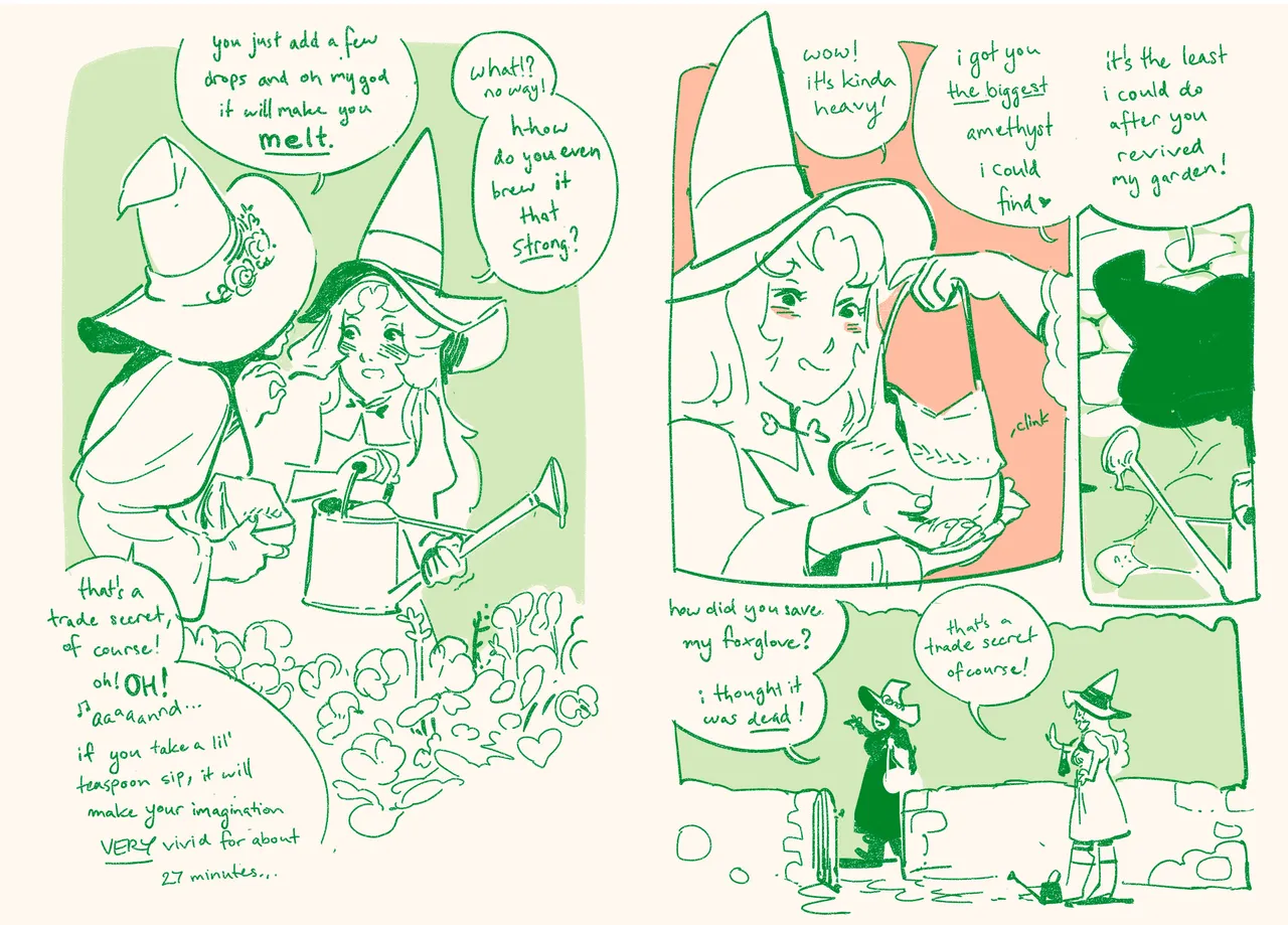Garden Witch & Geraniums page 1 full