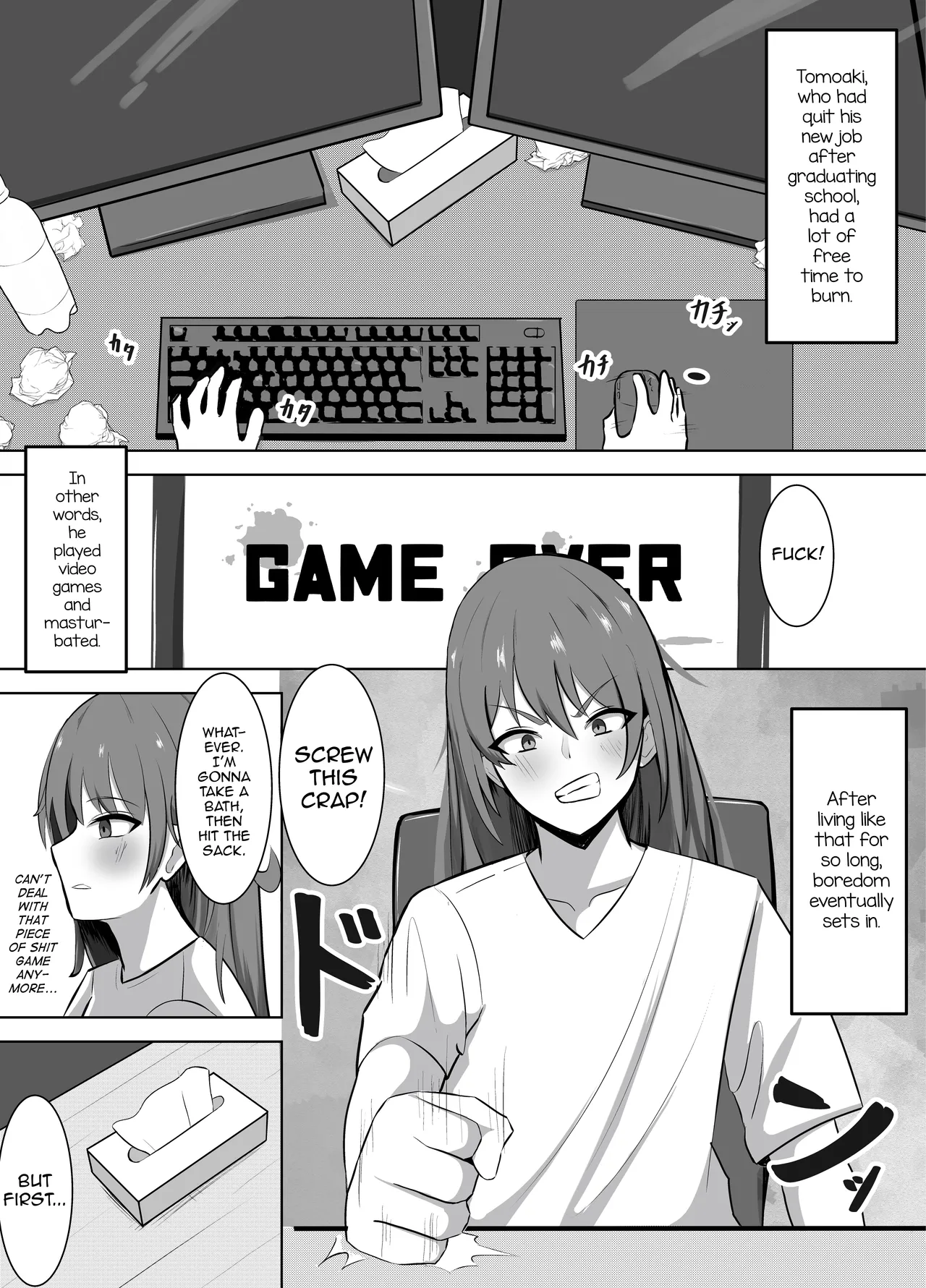 Biyaku ni ochita mesu ♂~ kusuri to seieki ni oboreru daraku-sei katsu ~ page 2 full