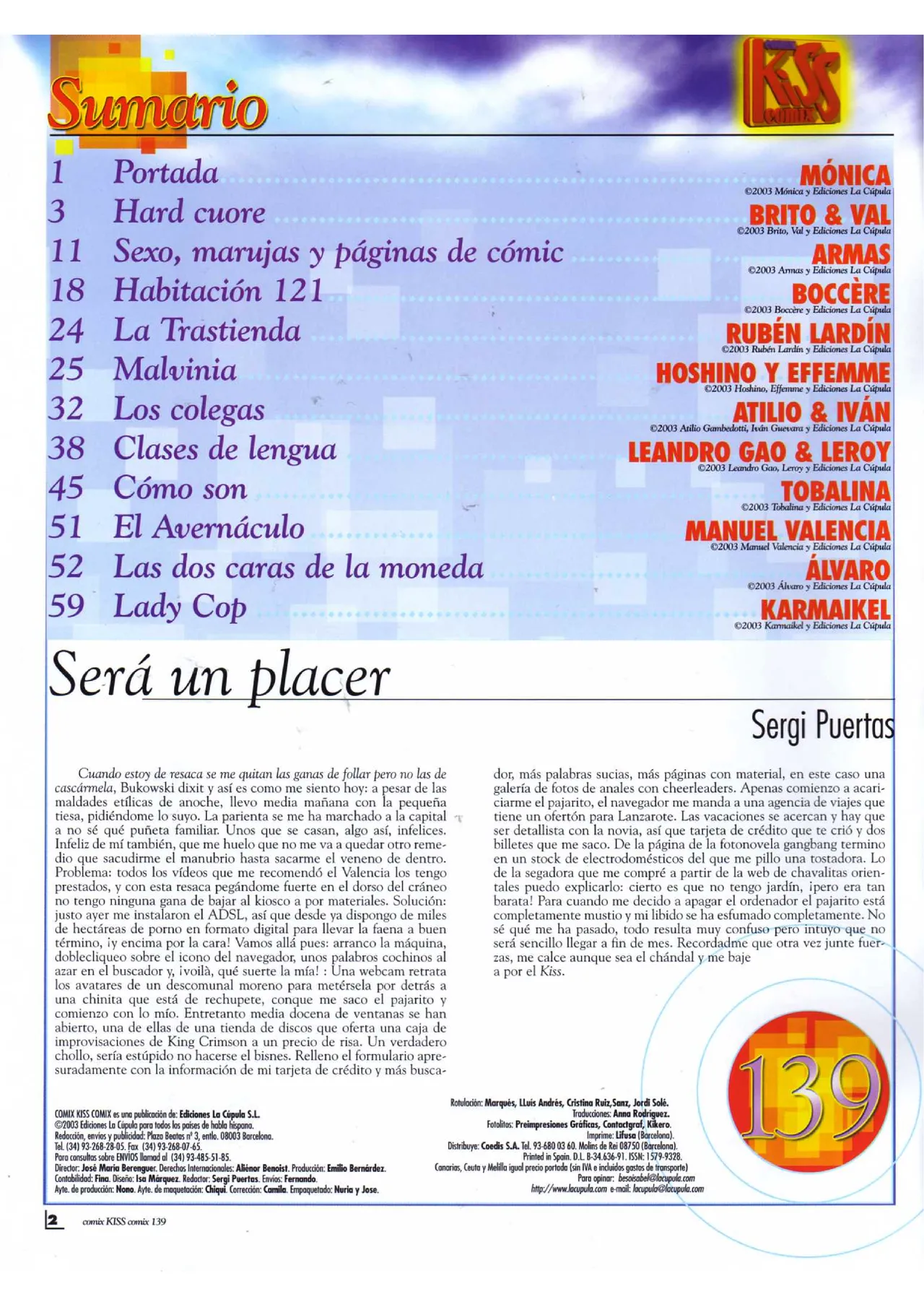 Kiss Comix #139 page 2 full