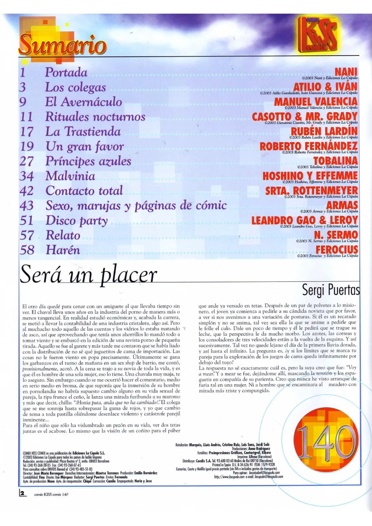 Kiss Comix #140 page 2 full