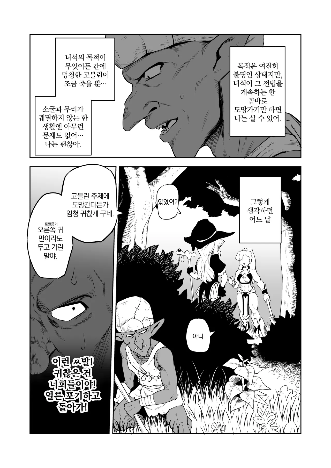 Zako-kan Nerai no Do-M Onna Kishi ga Hontou ni Goblin Dorei ni Sareru Hanashi Zenpen | 잡몹간이 목적인 도M 여기사가 정말로 고블린의 성노예가 되는 이야기 전편 page 11 full