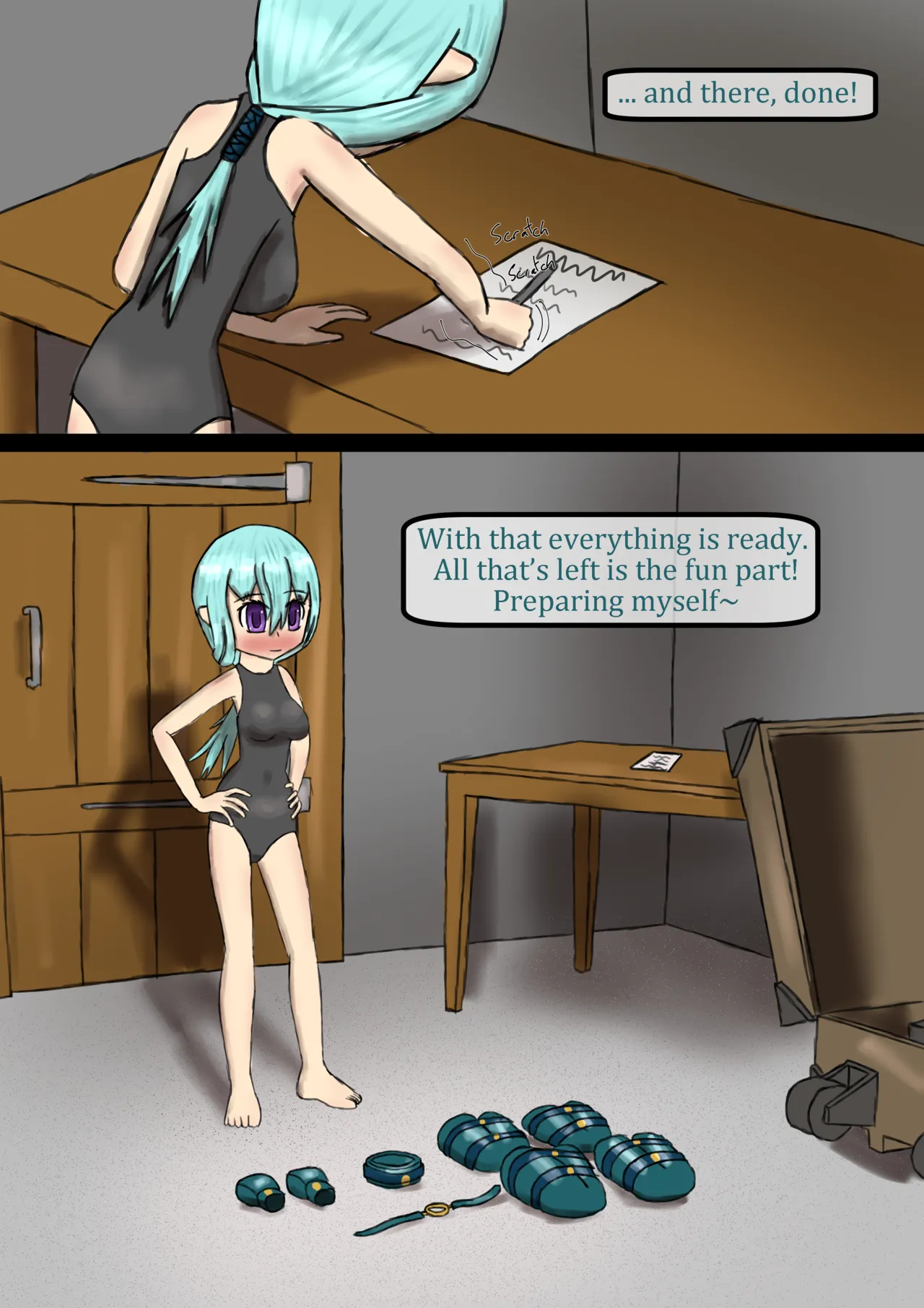 Lucienia's Petsuit Selfbondage page 1 full