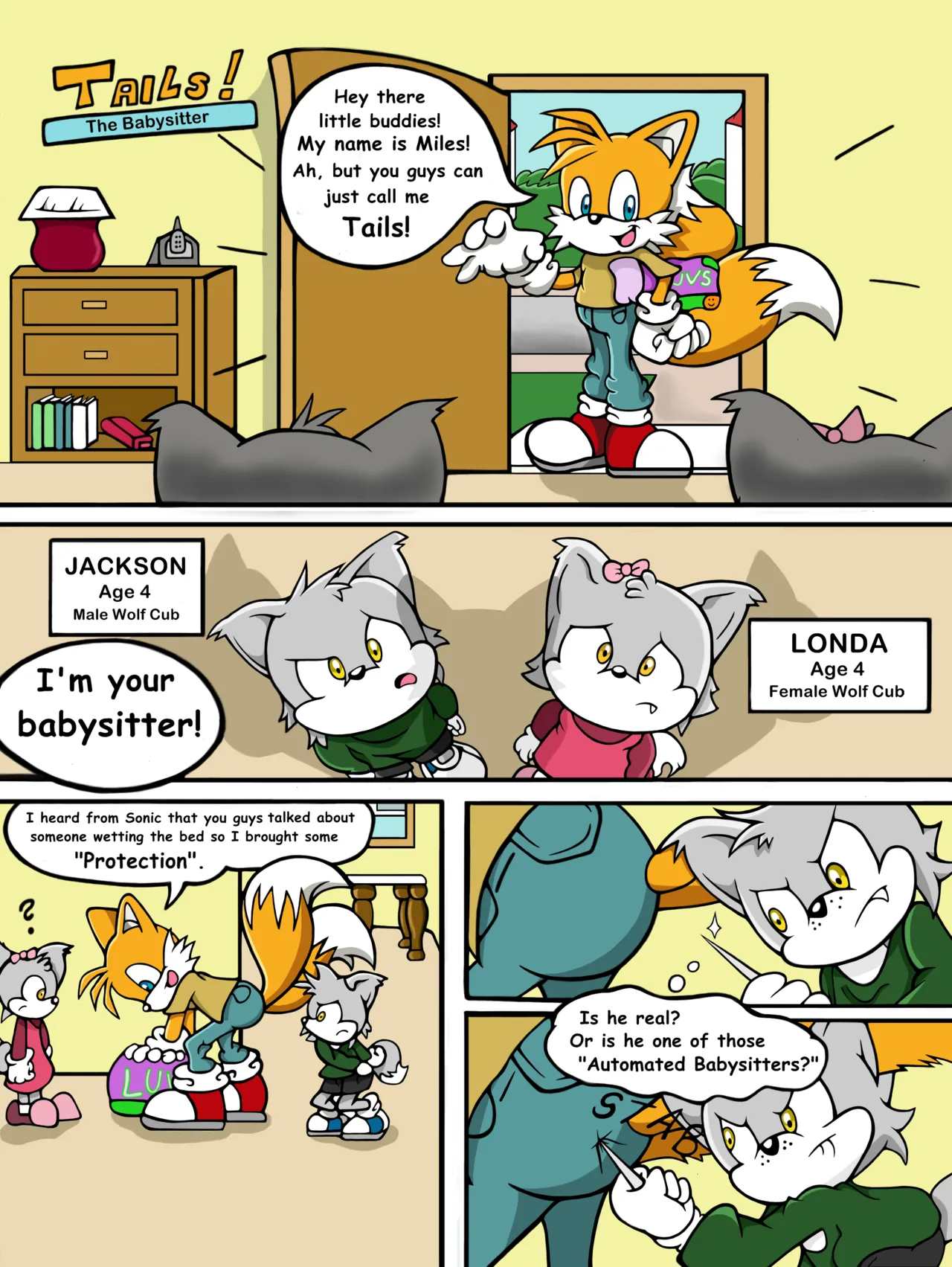 Tails the Babysitter! page 1 full