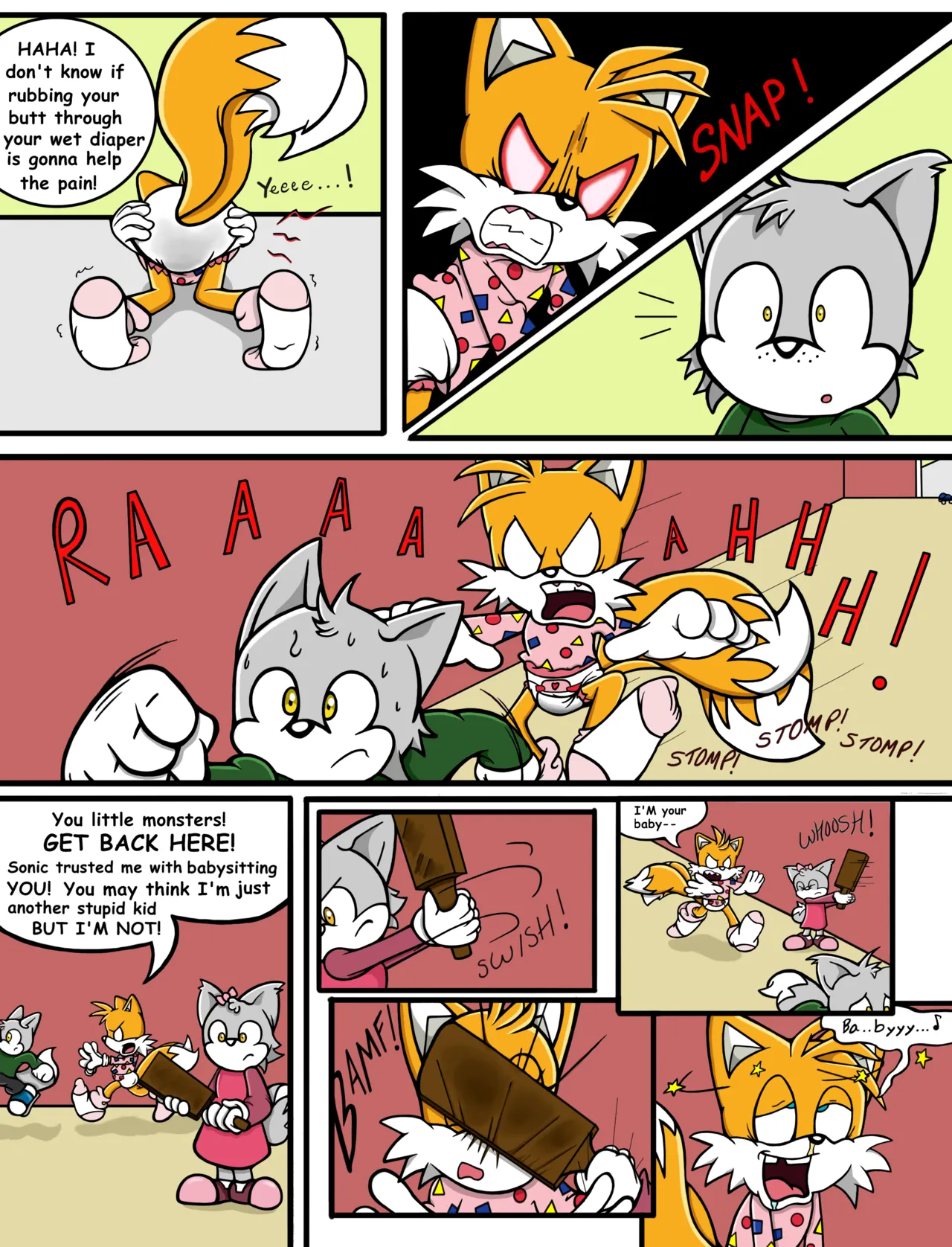 Tails the Babysitter! page 8 full