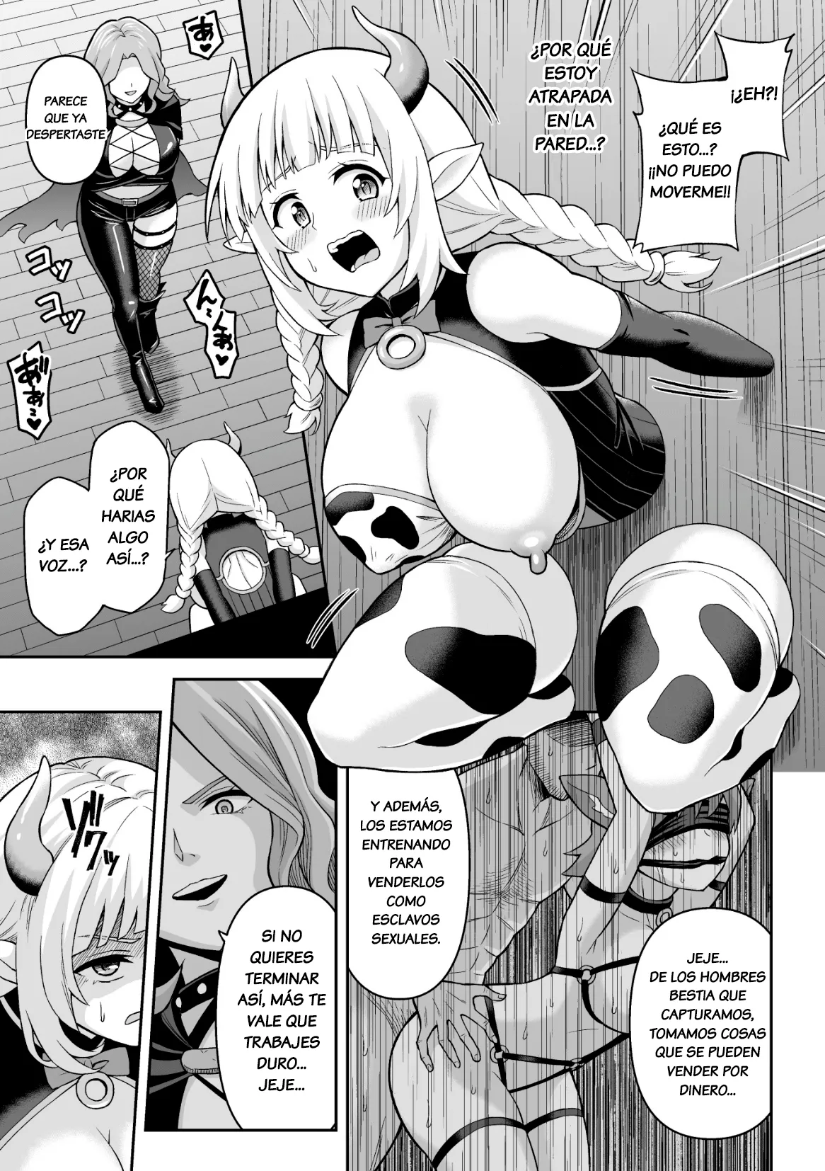 Ushi Musume no Kyousei Oschinpo Miruku | Ordeño Forzado del Pene de la Chica Vaca page 5 full