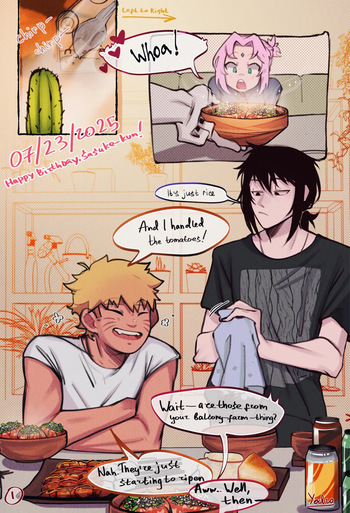 [TWITTER] (Yodzo_YnH) - 07/23/25 - Happy Birthday, Sasuke-kun🍅 cover