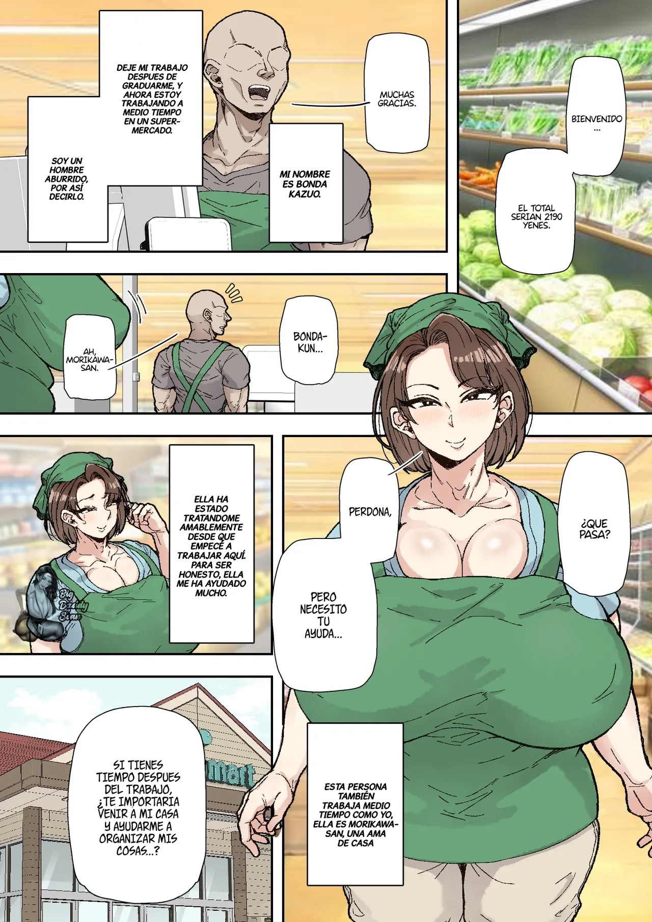 Morikawa Minako  Beit-saki no Deka Chin-kun ni Assari Kan Ochi｜Morikawa Minako  Se Enamora De La Polla De Su Companero De Trabajo De Medio Tiempo page 2 full