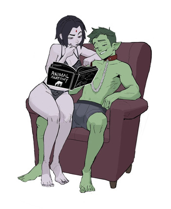[amugea] Raven x BB (Teen Titans) cover