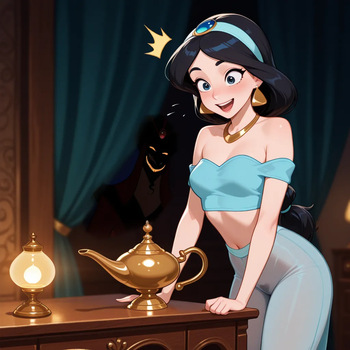 Jasmine finds the lamp [AI generated] cover