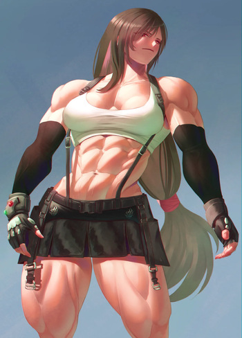 muscle girl art (helspree) cover