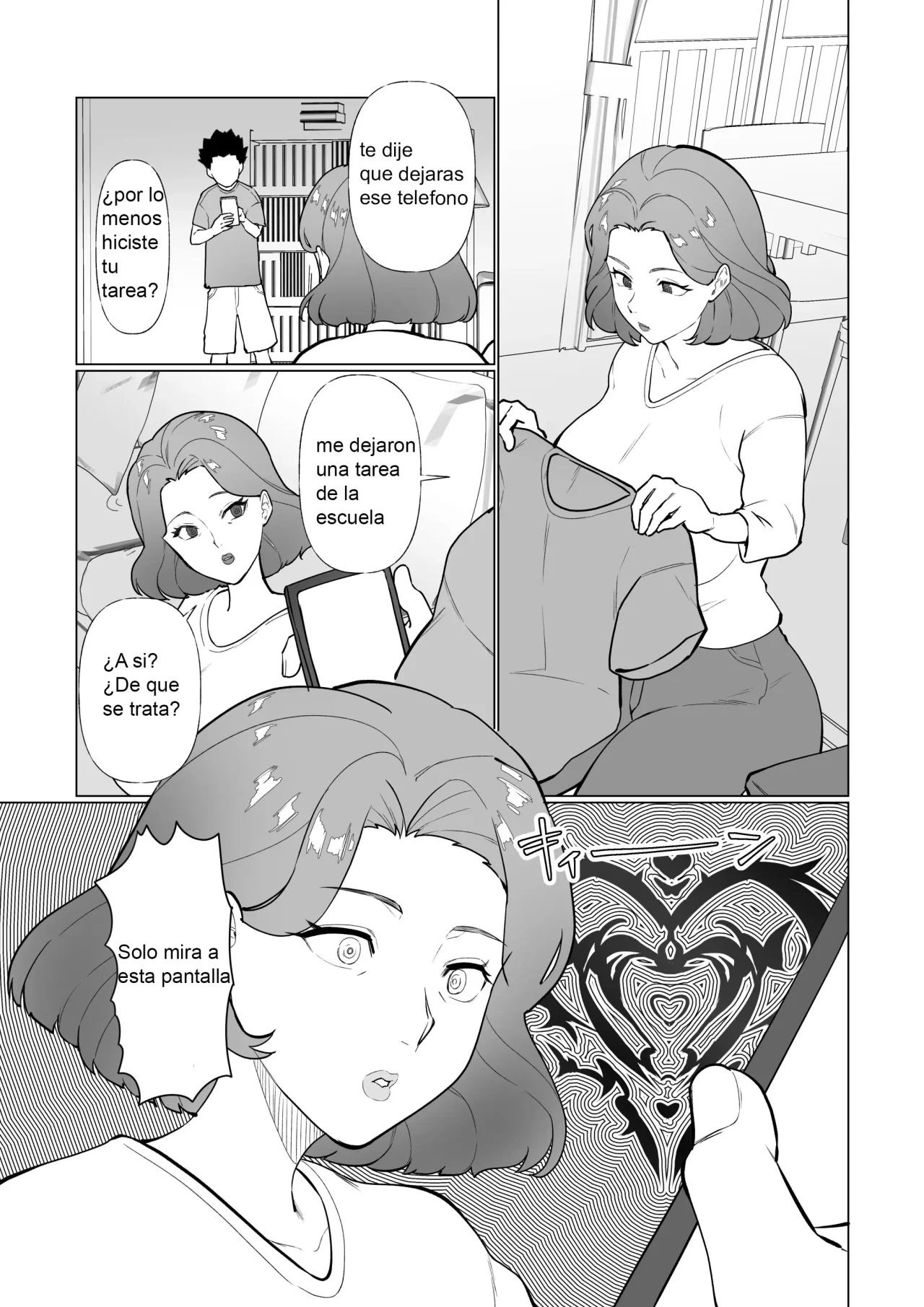 Saimin Mama, Warugaki Musuko to Issho! ｜¡Mamá Hipnotizada y el Hijo Travieso!    por ~~ Mangas  - mind control ~~ page 4 full