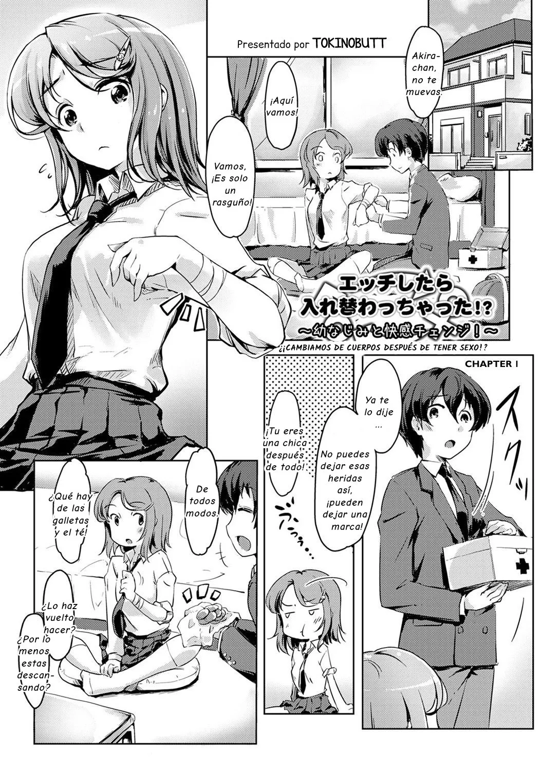 Ecchi Shitara Irekawacchatta!？Ch. 1-2｜¿!Cambiamos Cuerpos Después de Tener Sexo!？Cap. 1-2 page 1 full