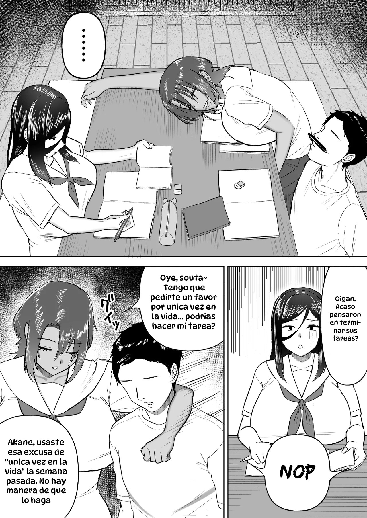 Dekai Osananajimi-tachi ni Hasamarete Ase Daku Harem Ecchi｜Atrapado entre Mis Enormes Amigas de la Infancia para Tener Sexo Grupal y Sudoroso page 6 full