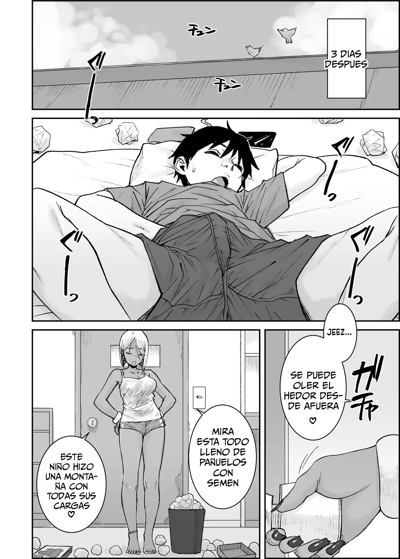 Daigakusei no Ore, Kuro Gal Bijo Kanrinin-San  no Hageshii Kuiuchi Kijoui de Nama Nakadashi shaimashita｜Yo, Un Humilde Universitario, Me Cogí A Mi Casera, Que Es Una Gyaru De Piel Morena page 5 full