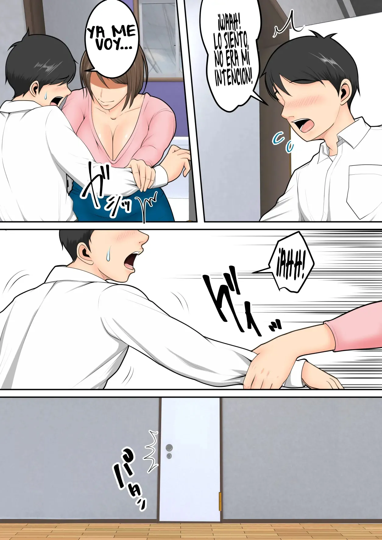 Muchimuchi na Tomodachi no Okaa-san ni Shiboritorarete｜Siendo Exprimido Por La Madre Voluptuosa De Mi Amigo page 9 full