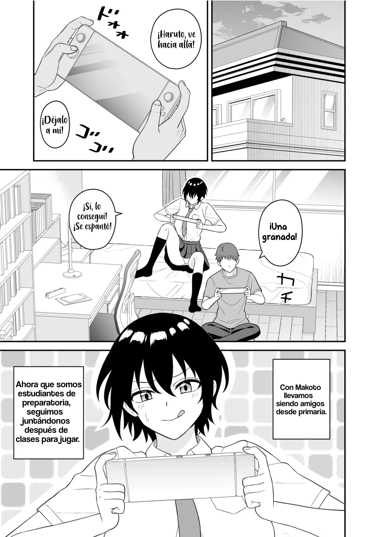 Boyish Osananajimi ga Bonyuu o Daseru You ni Natta node Ippai Suwasete Moratta｜Mi amiga de la infancia empezó a producir leche, ahora me deja chuparle los pechos page 3 full