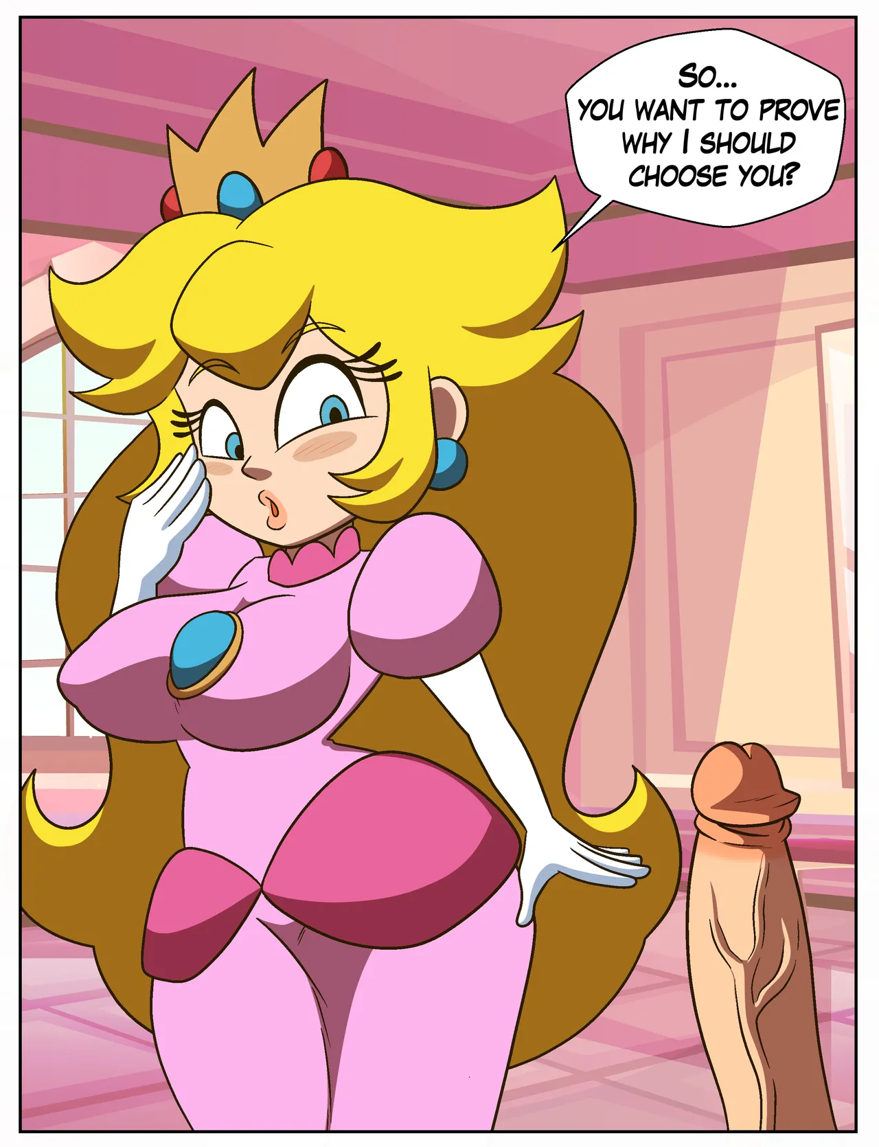Super Mario Bros - Starbomb Peach & OC comic page 1 full