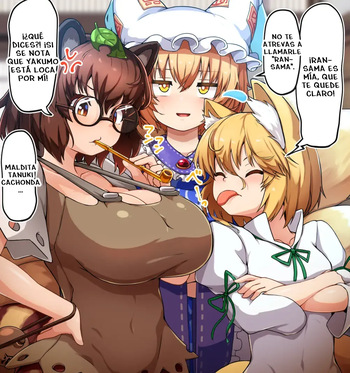 Futanari Ran-sama se corre sin parar sobre una zorra despreciable y una tanuki engreída cover