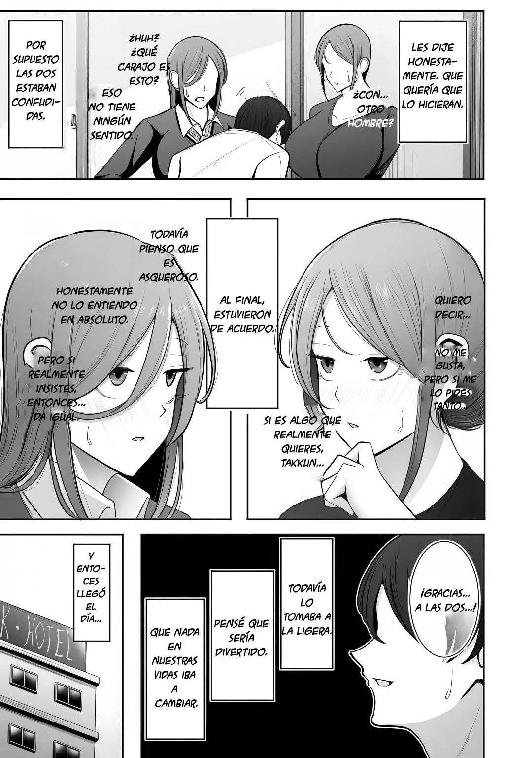 Oyako Netorase Oba to Kanojo o Daite Kudasai｜Por Favor, Ten Sexo con mi Tía y mi Novia page 8 full