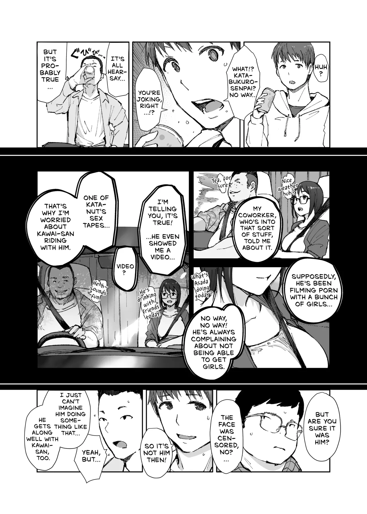 Senpai no Dekai Kuruma ga Boku no Kanojo o Nosete Hageshiku Yureru | My Girlfriend's Rocky Ride in Senpai's Big Car page 6 full