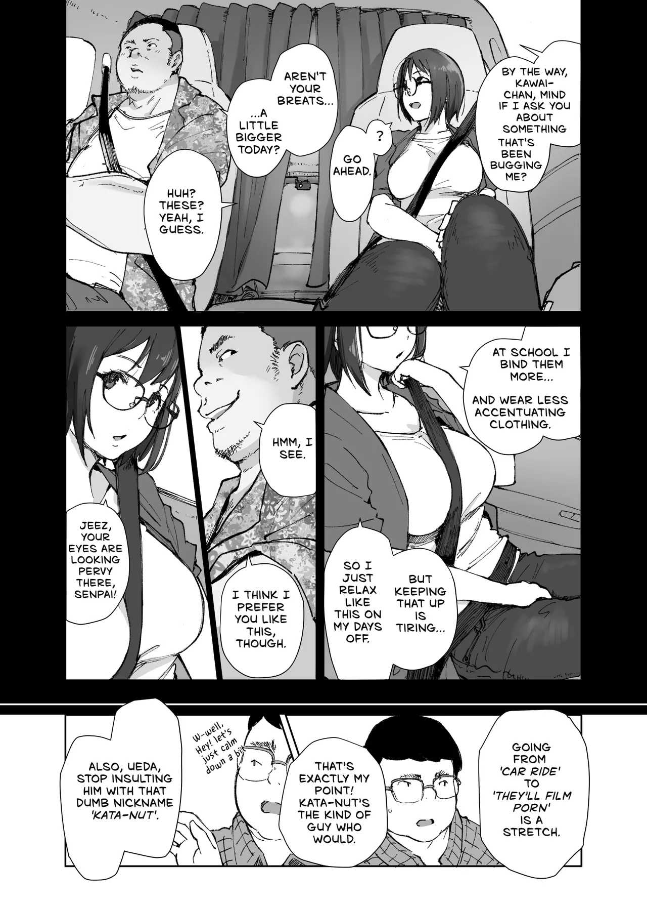 Senpai no Dekai Kuruma ga Boku no Kanojo o Nosete Hageshiku Yureru | My Girlfriend's Rocky Ride in Senpai's Big Car page 8 full