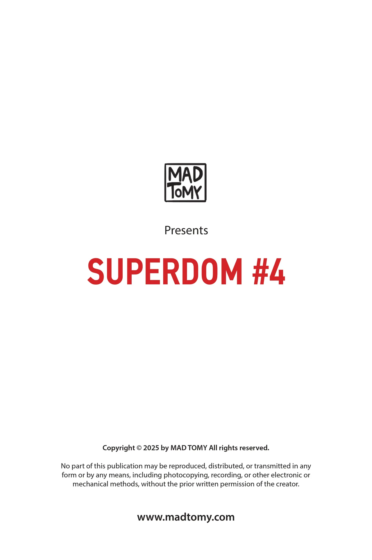 MAD TOMY COMICS SUPERDOM 4 page 2 full