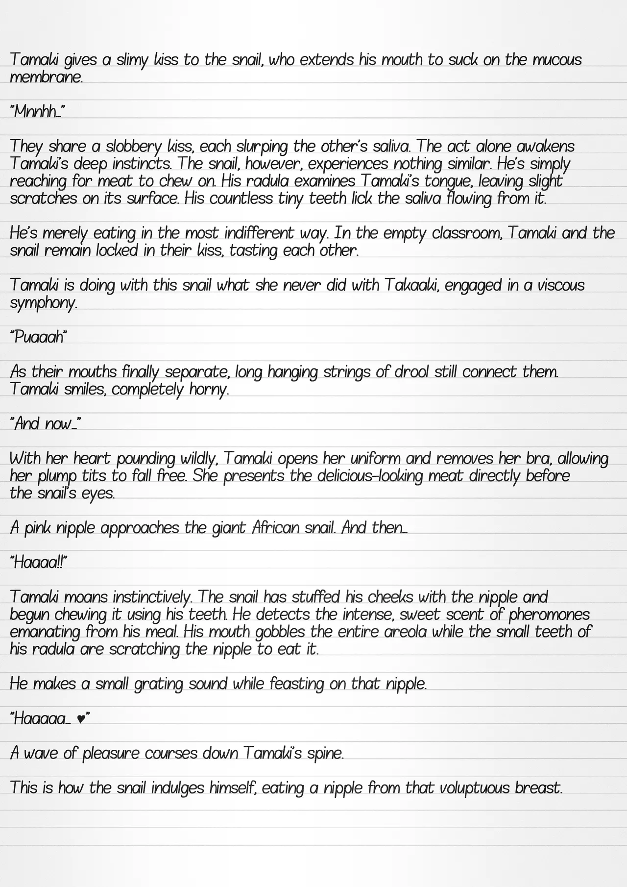 Misuke's Short Stories 28 - Tamaki & African Snail page 5 full