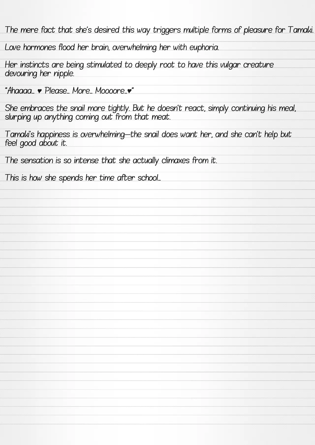 Misuke's Short Stories 28 - Tamaki & African Snail page 7 full