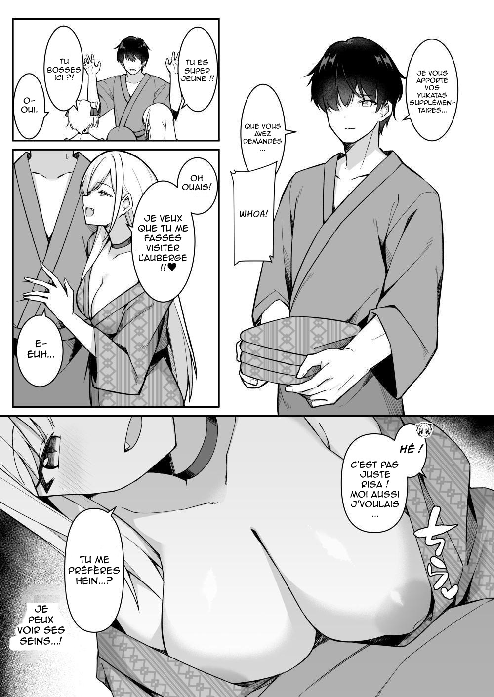 Shuugaku Ryokou de Onsen Ryokan ni Kita Gal, Nakai no Dekachinpo de Wakarase Zecchou | En voyage scolaire à l’auberge, des amies rencontrent un puceau à gros bite page 7 full