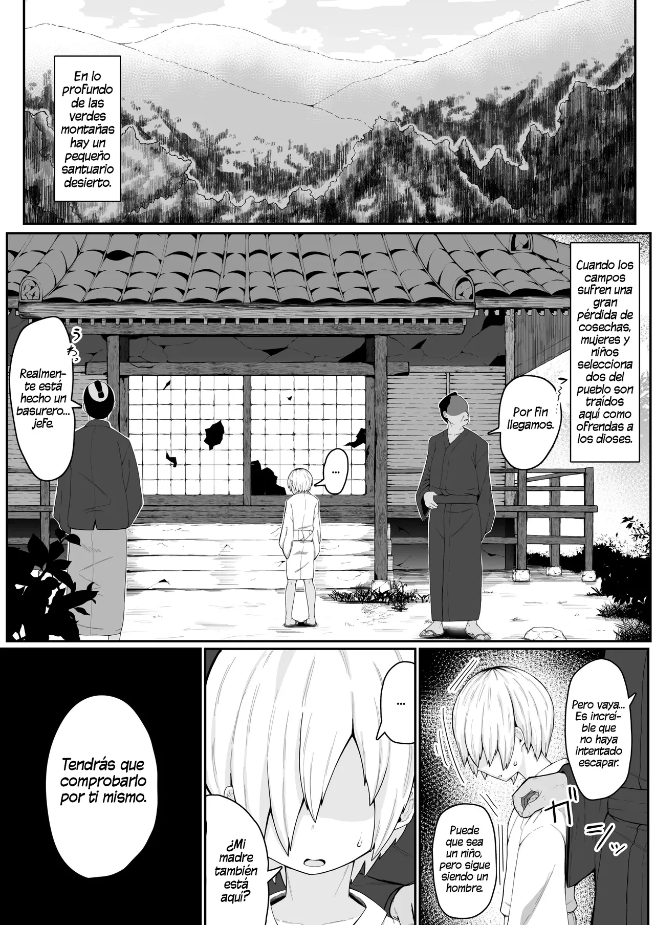 Ikenie Boshi Koubi -Mura no Ikenie to Natta Boshi wa Yami no Soko de Eikyuu ni Koubi Suru- ~Ryouhou no Baajon ~｜Sacrificio Incestuoso de Madre e Hijo -La Madre e Hijo Sacrificados por el Pueblo se Aparearán para Siempre en las Profundidades de la Oscuridad- ~Ambas Versiones ~ page 3 full