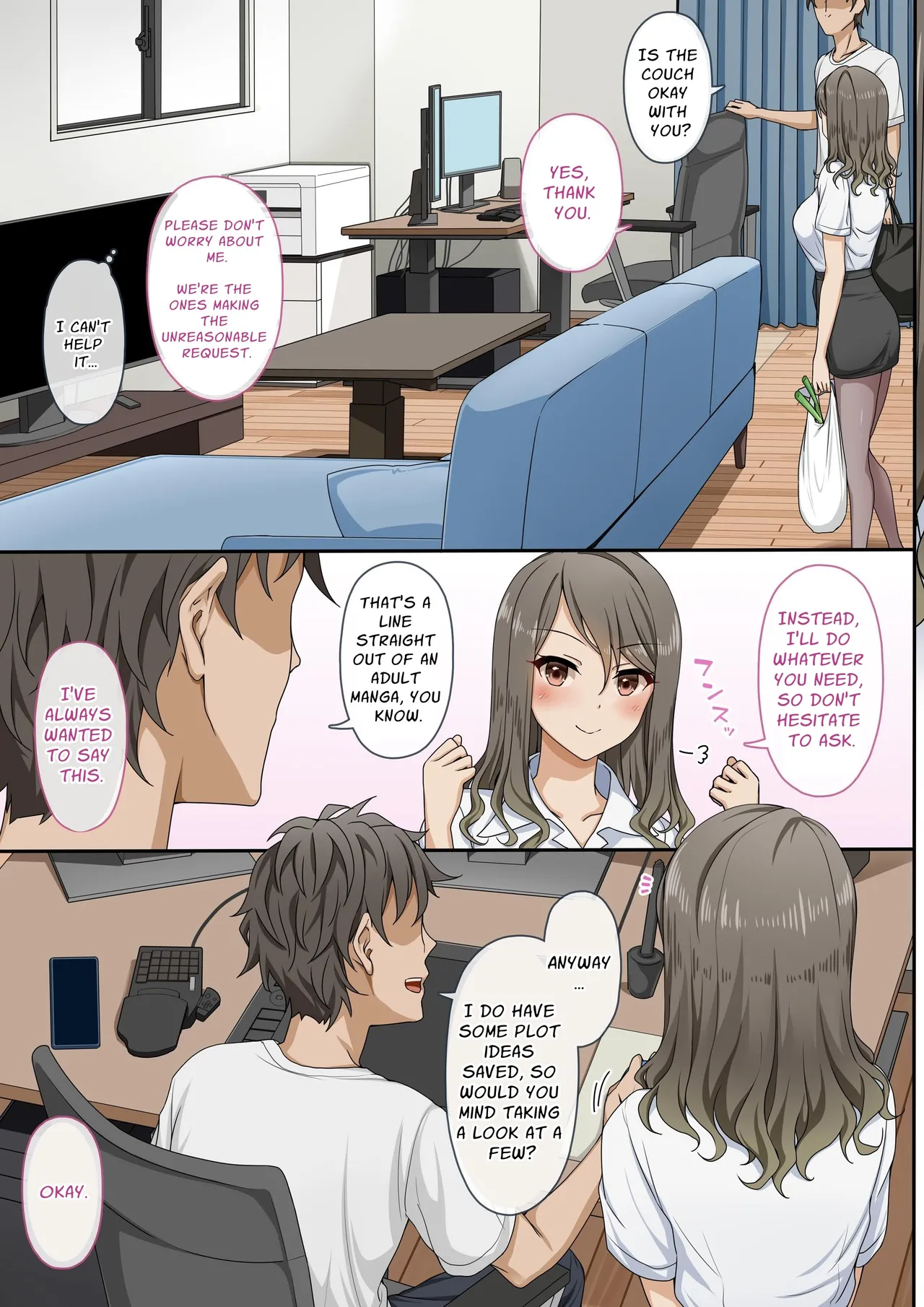 Sawayaki Bijin no Eromanga Henshuu-san ni Nukimakutte Morai nagara Genkou Ganbaru Hanashi | Meet The Draft Deadline While Your Beautiful Busybody Erotic Manga Editor Lends A "Helping Hand" page 4 full