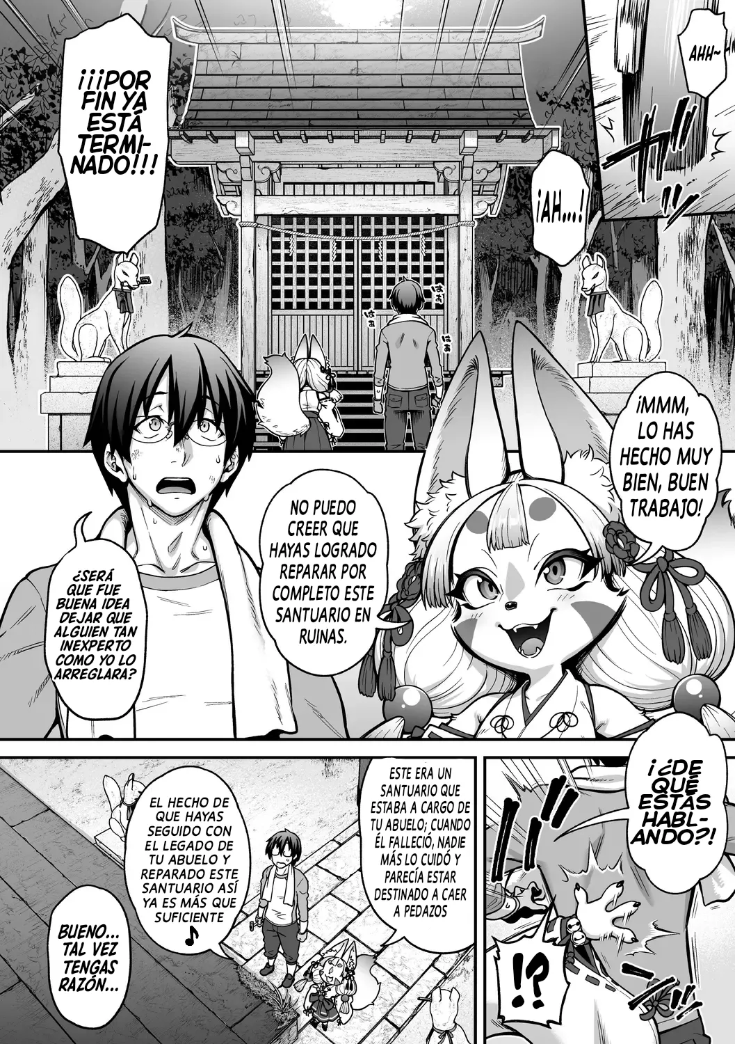 Omatsure to Yomeire!! Konkon Kohaku-sama｜¡Kon Kon! ¡La Diosa Zorro Kohaku-Sama! ~¡¡Vamos a Celebrar y Vamos a Casarnos, Kohaku-sama!!~ page 5 full