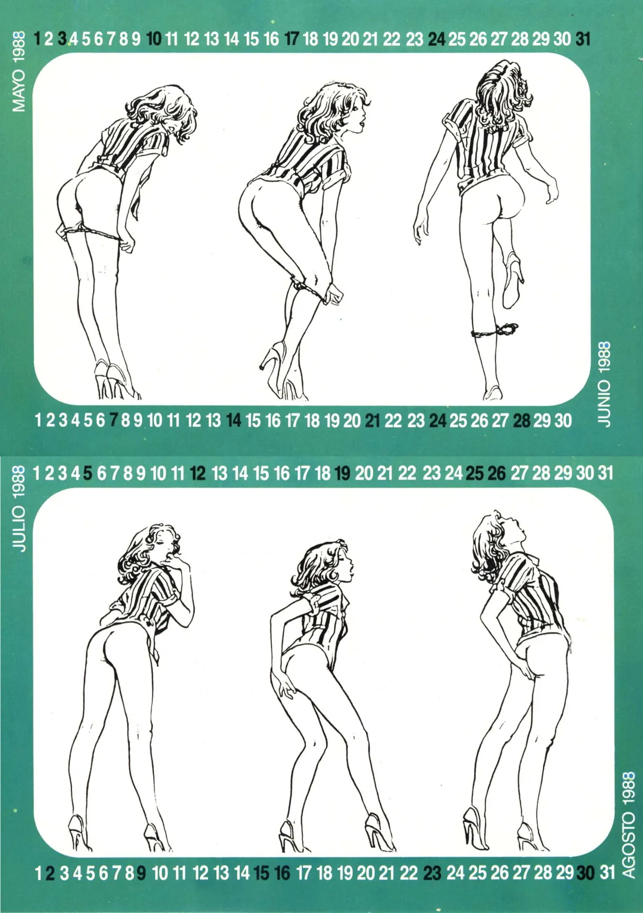 Milo Manara's Striptease Calendar 1988 page 3 full