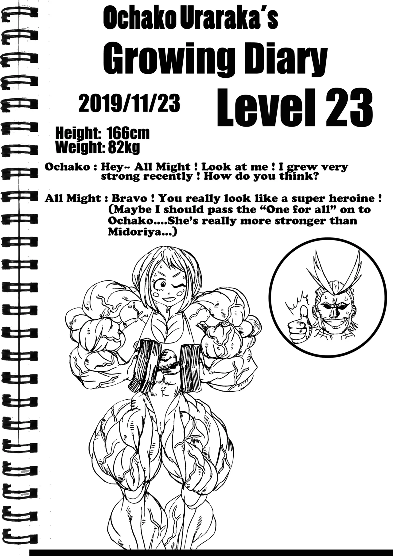 Ochako Uraraka's growing diaries page 12 full