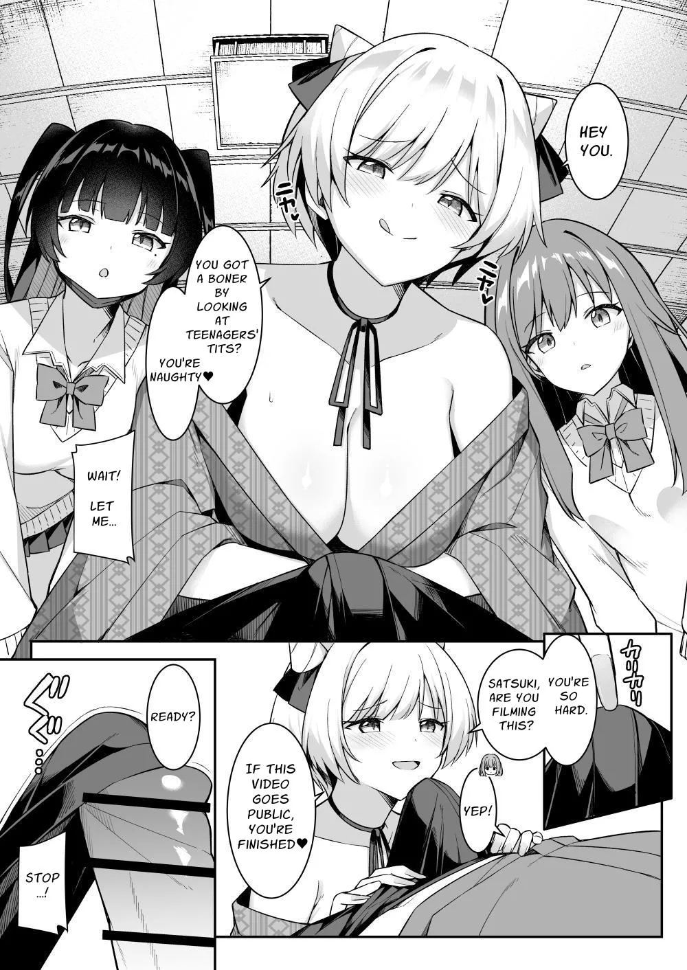 Shuugaku Ryokou de Onsen Ryokan ni Kita Gal, Nakai no Dekachinpo de Wakarase Zecchou | Gals on a Hot-spring Inn Trip are Shown Who's Boss by their Big Dick Waiter page 9 full
