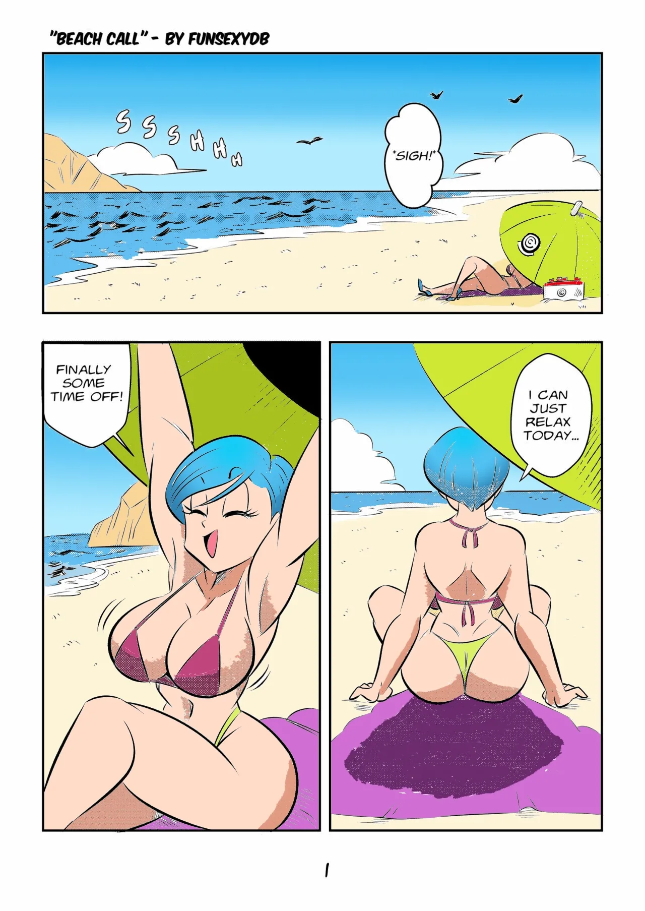 Beach call colorized page 1 full