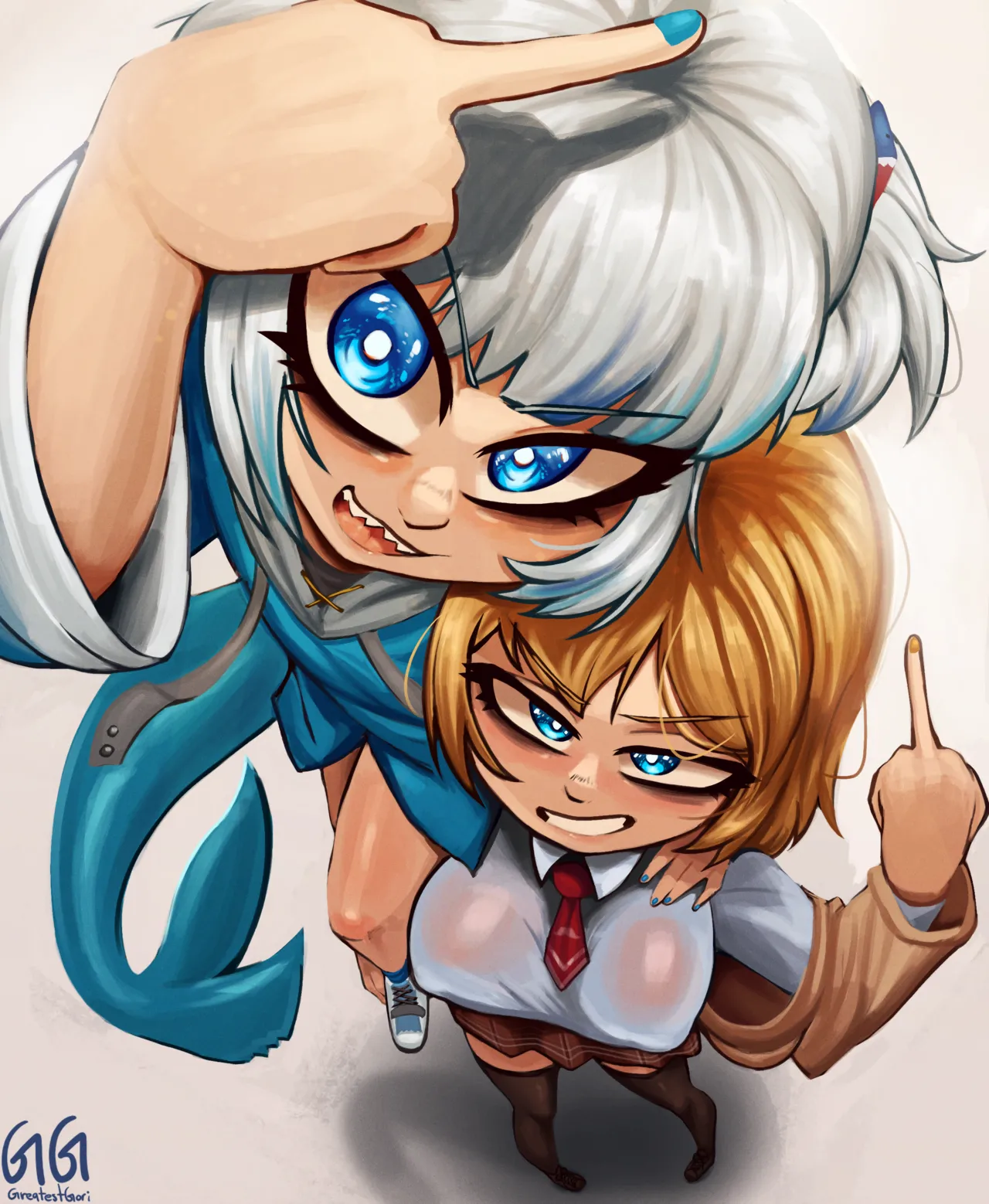 Ame And Gura Stay At Anon's House~ page 3 full