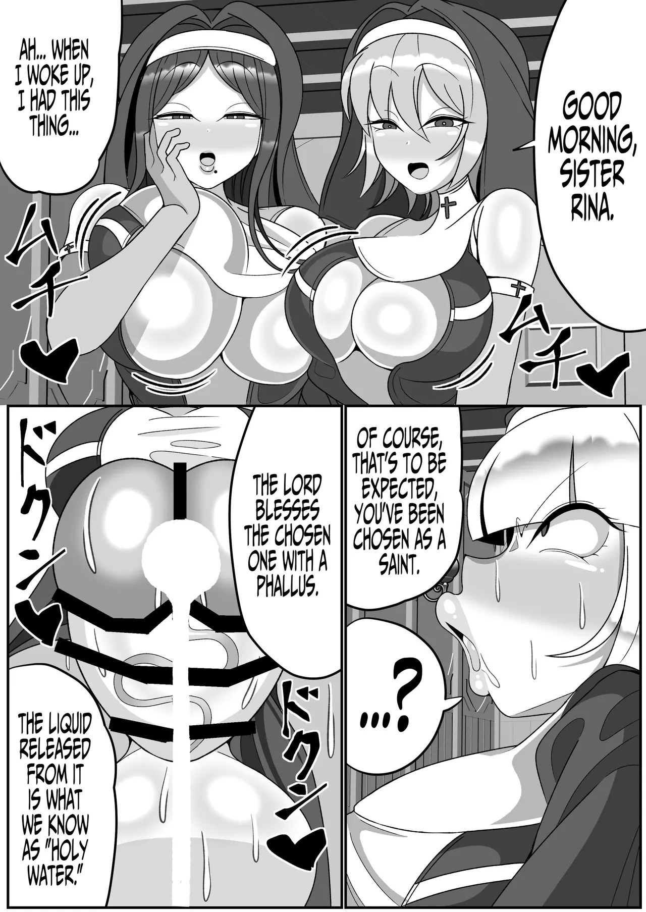 Futanari Seijo Shasei Kinshirei | Dick Slingin' Saintess ~Ejaculation Prohibition~ page 5 full