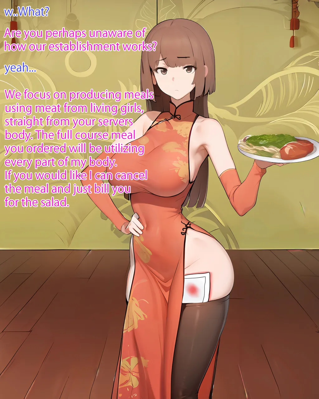 Full Course meal of a waitress page 6 full