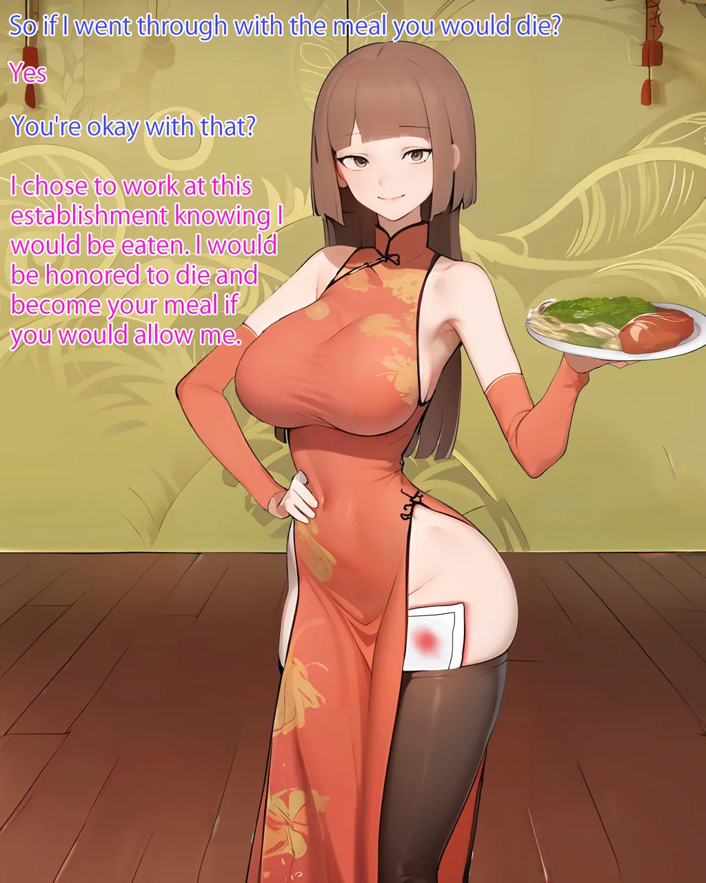 Full Course meal of a waitress page 7 full