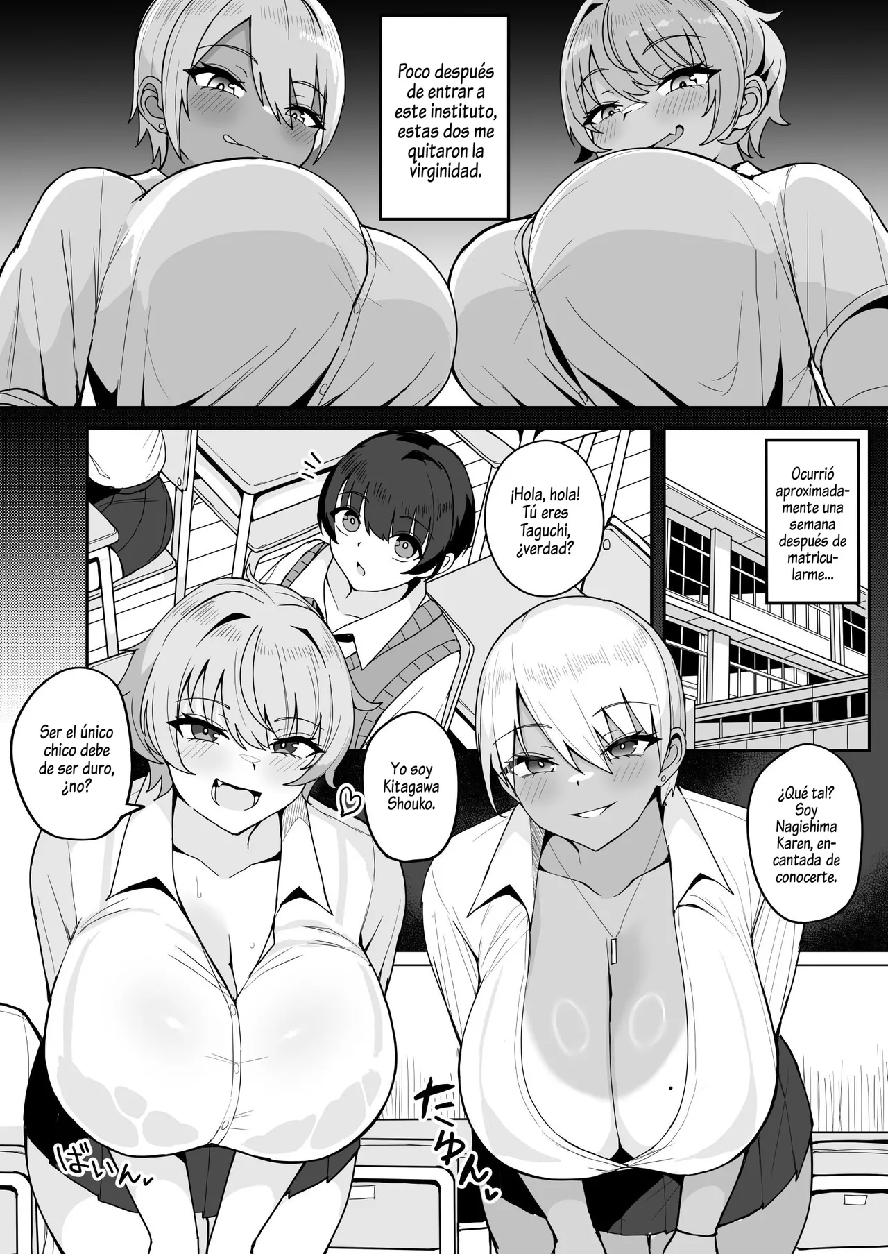 Classmate no Dekatsuyo Gyaru ni Mainichi Omocha Kawari ni Okasarete Imasu｜Mis Compañeras De Clase, Unas Gyarus De Pechos Gigantes, Me Vioan Todos Los Días Como Si Fuera Su Juguete page 11 full