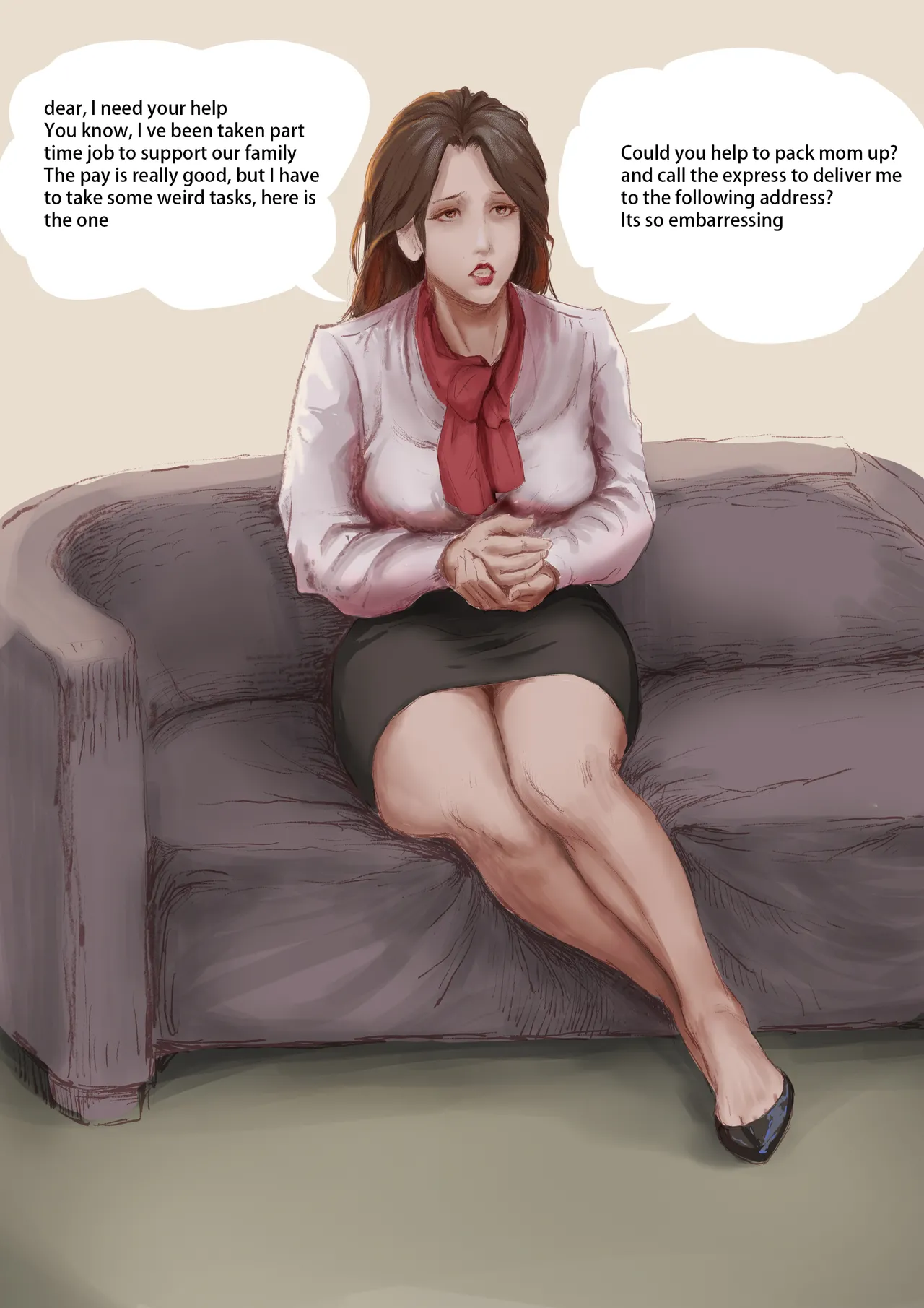 Airline Mom 2 - Vacuumed mom page 1 full