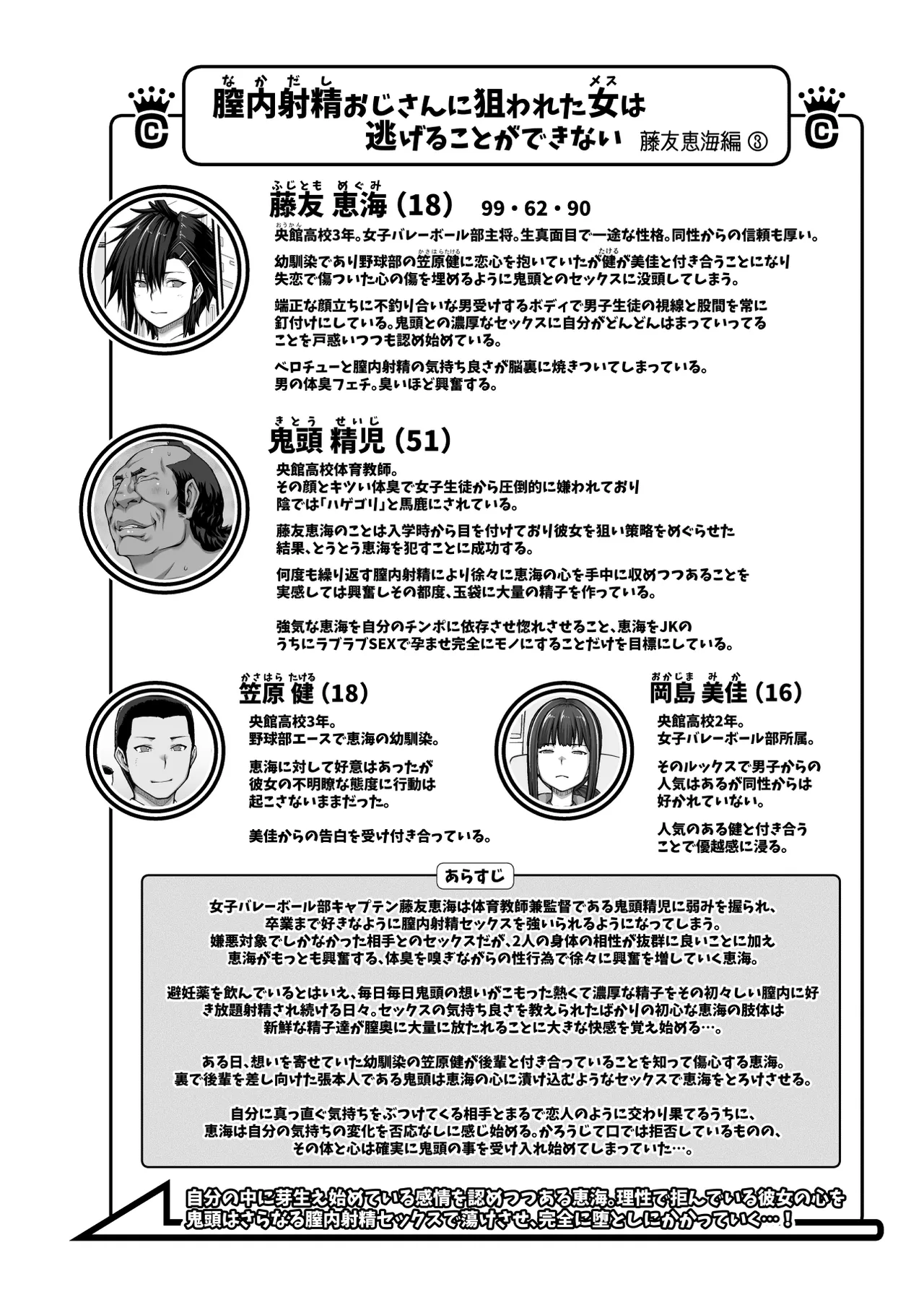 Nakadashi Oji-san ni Nerawareta Mesu wa Nigeru Koto ga Dekinai ~Fujitomo Megumi Hen 3~ page 3 full