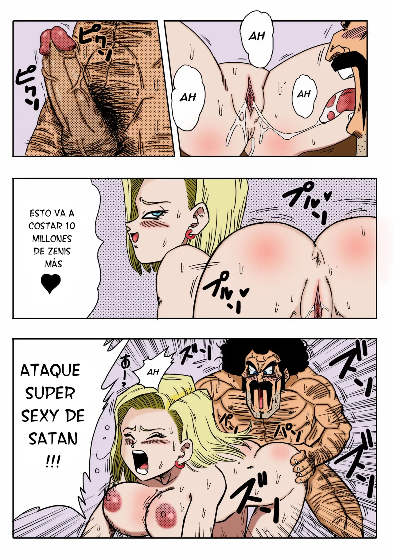 Mr. Satan vs Android 18 sin censura y a color page 9 full
