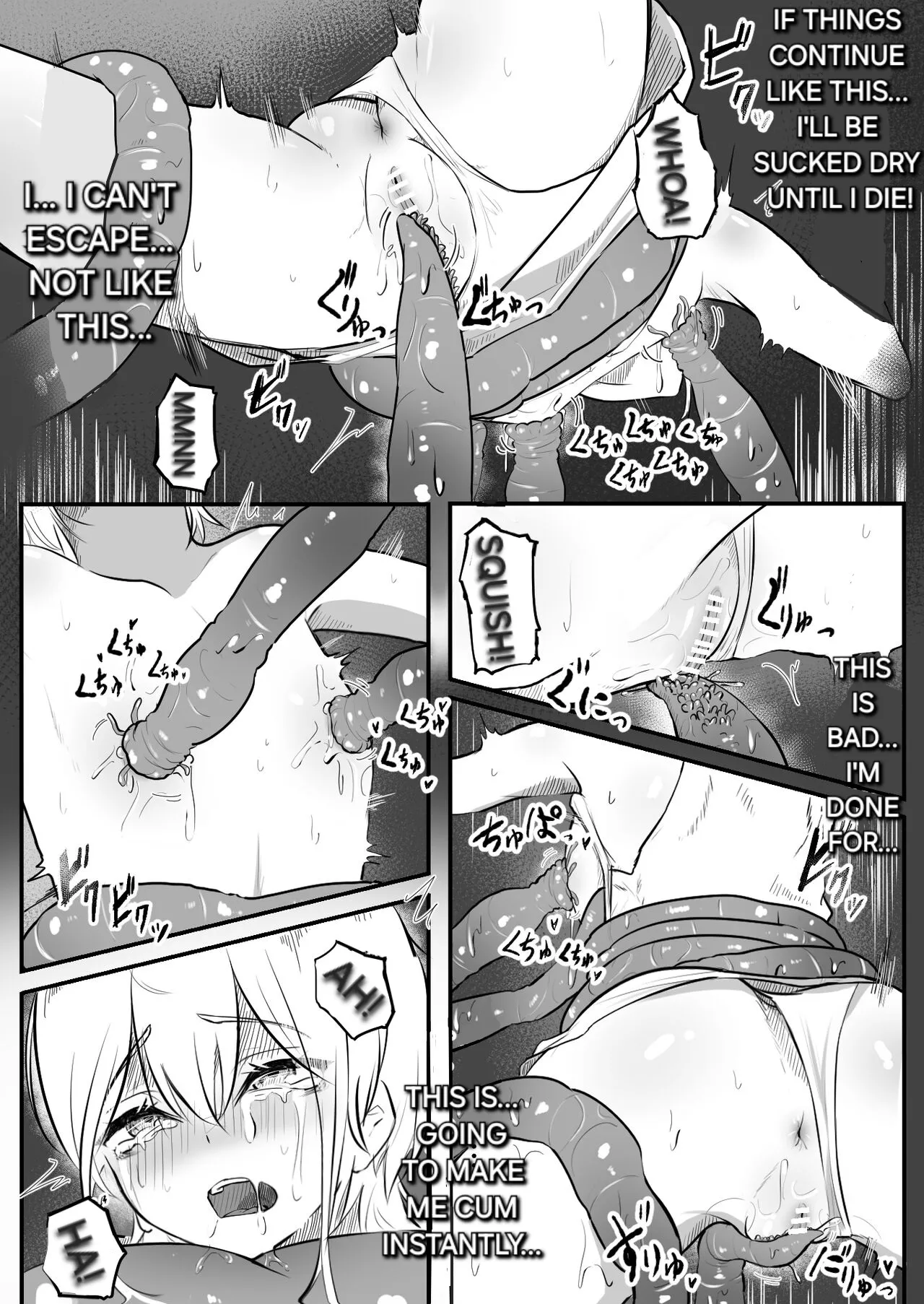 Jigoujitoku de Shokushu ni Tsukamatta Boukensha Mugen Cli Iki Jigoku to Hajimete no Chikubi Iki | An adventurer who got captured by tentacles due to her own mistakes page 11 full