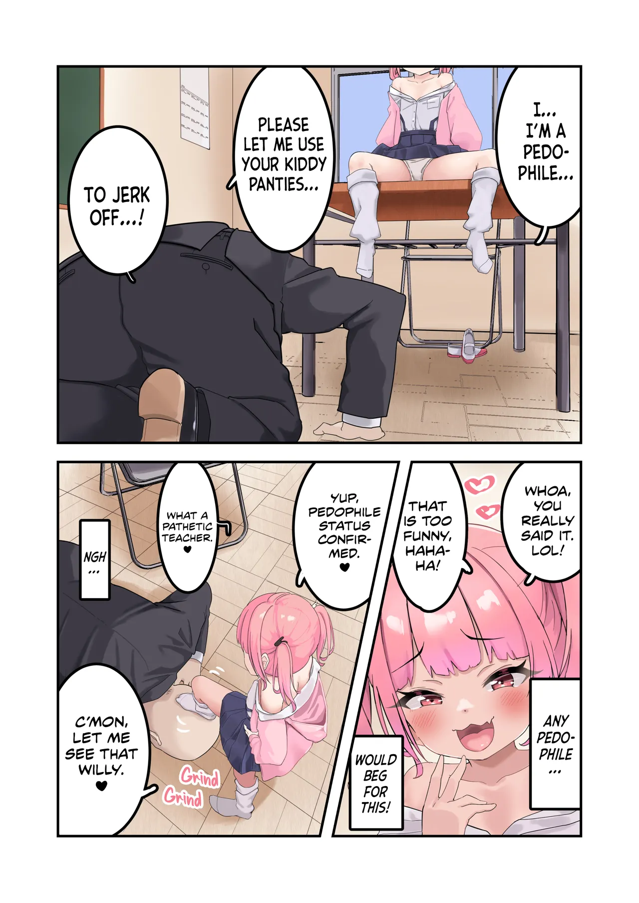 Kodopan Mesugaki wa Do-M Kyoushi o Wakarasetai | A Bratty Girl in Kiddy Panties Wants to Correct Her Masochist Teacher page 11 full