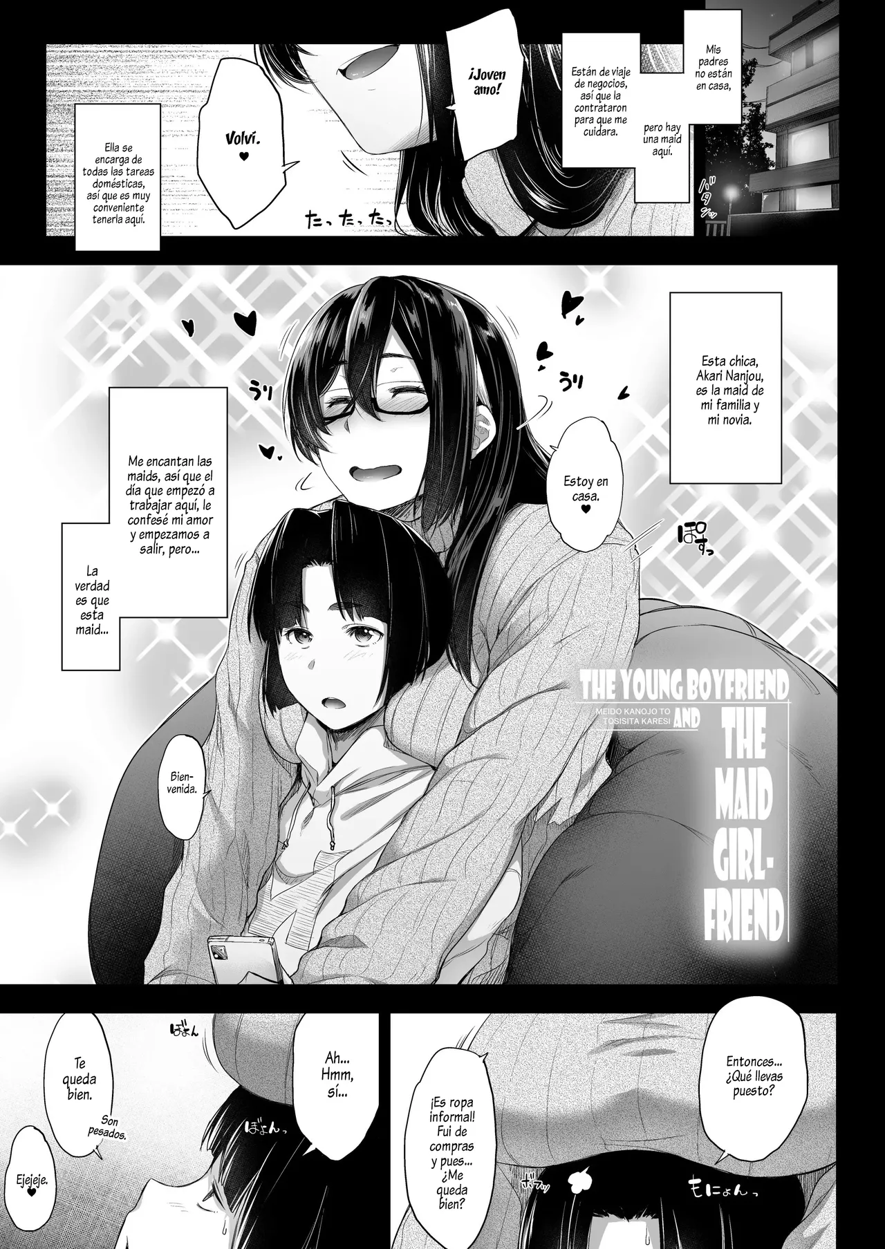 Maid Kanojo to Toshishita Kareshi｜El Joven Novio y La Novia Maid page 3 full