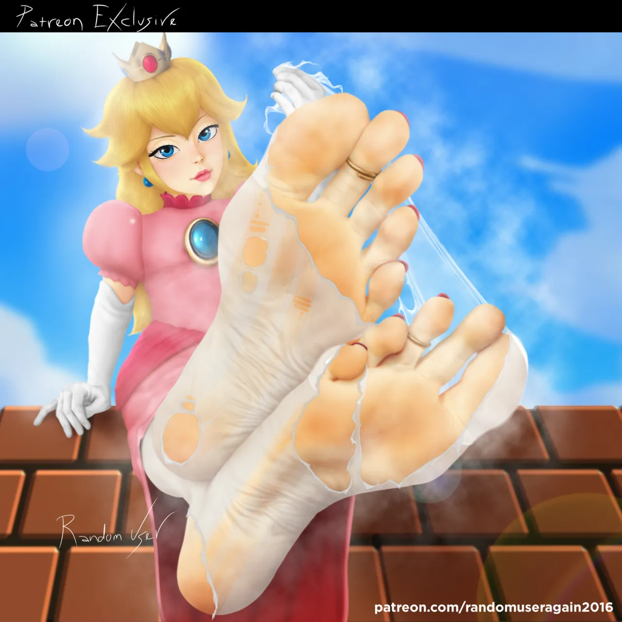 randomuseragain2016 - Peach Collection: Princess Peach Feet and Nylon Socks + Princess Peach and Princess Daisy Foot Worship  + Samus Aran and Peach foot worship page 10 full
